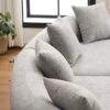 4 Seater Sofa With Chenille Fabric, 30D, 60 Hardness Full Sponge, 4 Pillow For Living Room, Home Furniture Sleeper Sectional Sofa For Apartment - Gray - Image 8