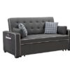 Austin - Modern Sleeper Sofa With 2 USB Charging Ports And 4 Accent Pillows - Gray - Image 2