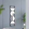 Eclectic Styling Metal Beaded Wall Mirror With Contemporary Design For Bedroom, Liveroom - Golden Black - Image 2