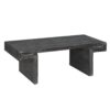 American Vintage Industrial Coffee Table, Premium Reclaimed Wood Texture, Double Tier Structure - Antique Black - Image 9