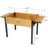 Versatile Raised Garden Bed With Metal Legs And Folding Storage Shelf For Outdoor Use - Black / Brown - Image 3
