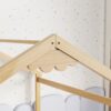 Double Twin House-Style Floor Bed With Fence, Guardrails, Without Door - Natural - Image 6