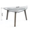 Modern Wooden Coffee Table With Storage Shelf - Gray - Image 3