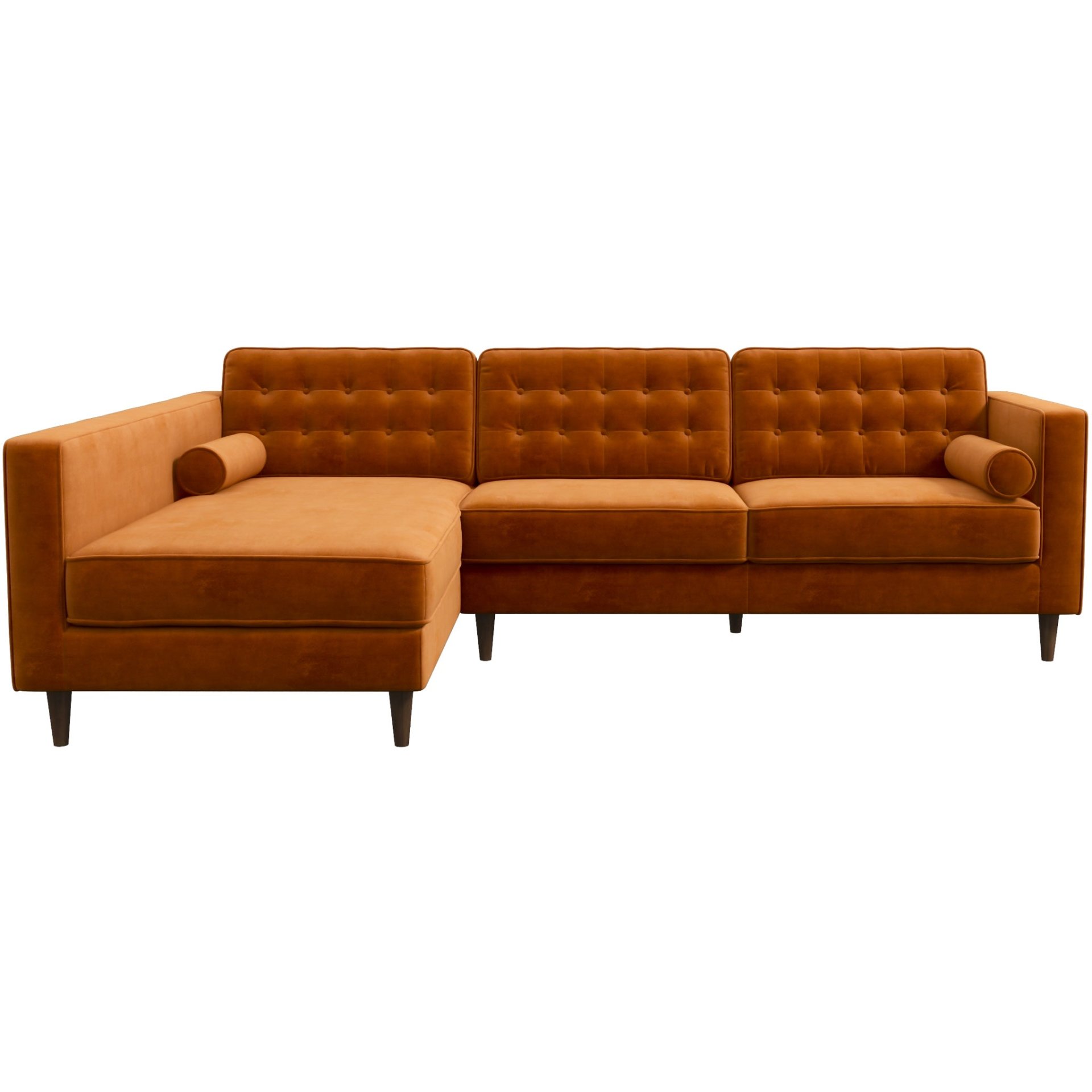 Christian - Sectional Sofa Left Facing - Burnt Orange - Image 11