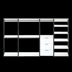 Fiona - Freestanding 4 Tower Walk In Closet System Wood Metal - White