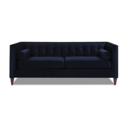 Jack - Modern Tuxedo Tufted Sofa - Dark Navy Blue