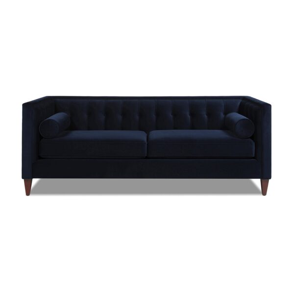 Jack - Modern Tuxedo Tufted Sofa - Dark Navy Blue