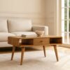 Curved Coffee Table - Oak - Image 9