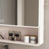 Aluminium Medicine Cabinet Mirror, With 3 Colors LED Light And Defogging Function - Khaki - Image 5