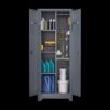 Metal Storage Cabinets, Cleaning Tool Cabinet With Locking Door, Tall Broom Tool Organizer And Storage, Large Storage Cabinet For Kitchen - Gray - Image 19
