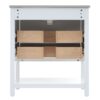 Modern Bathroom Vanity Cabinet, Combo With Open Storage, Two Drawers - White - Image 17