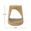 Mgo Hollow Side Table With Wood - Like Texture - Natural - Image 3