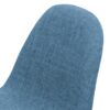Mid Century Dining Chair (Set of 2) Fabric Upholstered Chair With Light Walnut ed Metal Legs - Muted Blue - Image 10