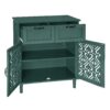 2 Door 2 Drawer Cabinet, American Furniture, Suitable For Bedroom, Living Room, Study - Dark Green - Image 18