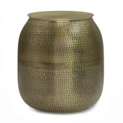 Griffen - Metal Storage Accent Table - Antique Gold