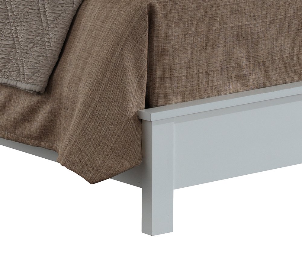 Queen Bed Stylish Transitional - White - Image 6