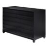 Modern 6 Drawer Solid Wood Dresser With Channel Pulls - Black - Image 3