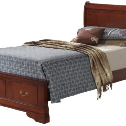 Louis Phillipe - Twin Storage Modern Bed - Cherry