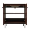 30" Vintage Bathroom Vanity With Ceramic Sink, Modern Bathroom Vanity Cabinet With 2 Soft Close Doors, Equpiied With 4 Sturdy Iron Legs - Antique Dark Brown - Image 21