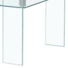 Rectangle Clear Glass Coffee Table, Modern Glass Coffee Table For Living Room, 2 Tier Storage Center Coffee Table, Tempered Glass Tea Table - Transparent - Image 7