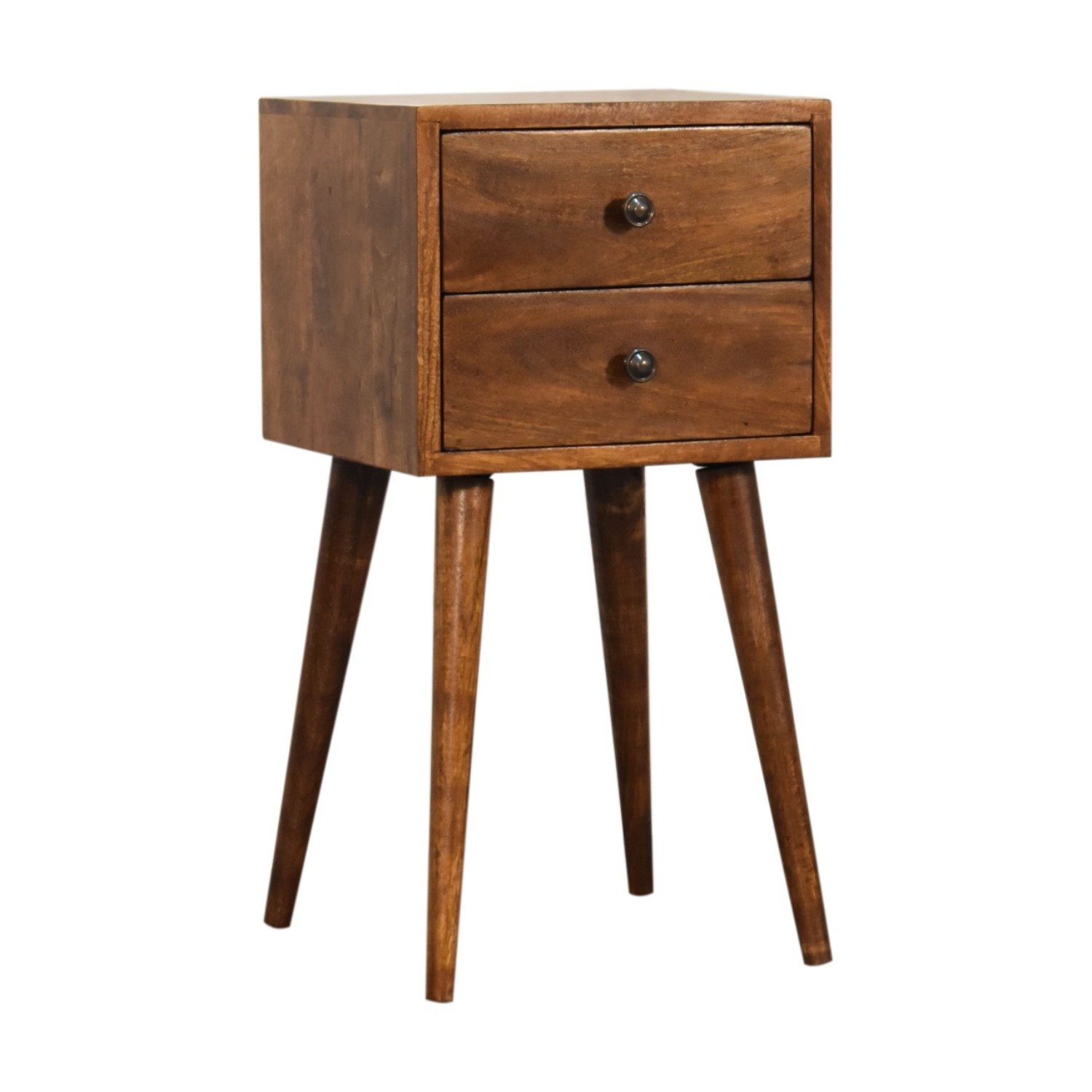 Mini 2 Drawer Nightstand - Chestnut - Image 4