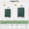 2 Piece Luggage Set With Bags Expanable Spinner Wheels ABS Lightweight Suitcase With Tsa Lock 20" / 24" - Green - Image 3