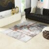 Quarry - 5.25' X 6.5' Abstract Area Rug - Gray / Orange - Image 8