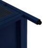 2 Doors Metal Storage Cabinet Display Cabinet With Glass Doors Metal Kitchen Sideboard Buffet Cabinet Glass Storage Cabinet For Dining Room Living Room Bedroom - Dark Blue - Image 18