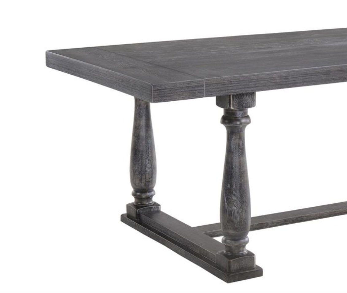 Bernard - Weathered Dining Table - Gray / Oak - Image 3