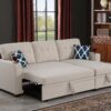 Sectional With Storage Chaise And Cupholder Armrest - Beige - Image 8