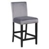 5-Piece Counter Height Dining Table Set With One Faux Marble Top Dining Table And Four Velvet Upholstered Chairs - Gray - Image 13