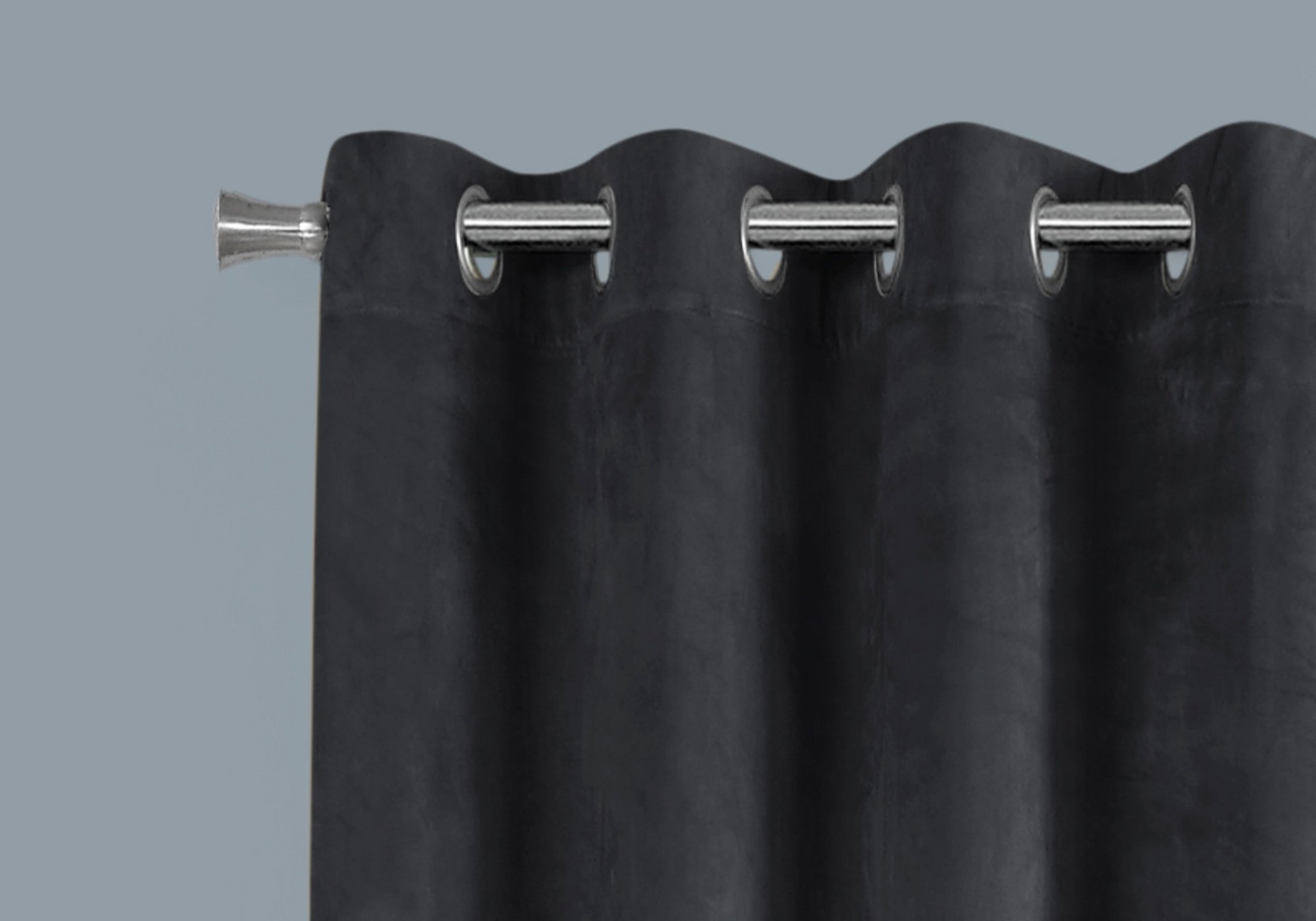 2 Pieces Set, Curtain Panel, Room Darkening, Grommet, Versatile Use - Gray - Image 2