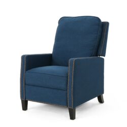 Wide Standard Recliner Manual - Navy Blue