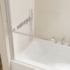 Aluminium Alloy Bathtub Shower Door With SGCC Tempered Glass - Brushed Nickel - Image 8