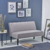 Contemporary Loveseat & Upholstered Fabric And Birch Wood Legs - Gray - Image 5