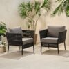 Hanford - Modern Club Chair With Woven Rope Design - Gray - Image 4