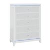 Adalid - King 5 Pieces Bedroom Set With LED Lights And Tufted Design - White - Image 4
