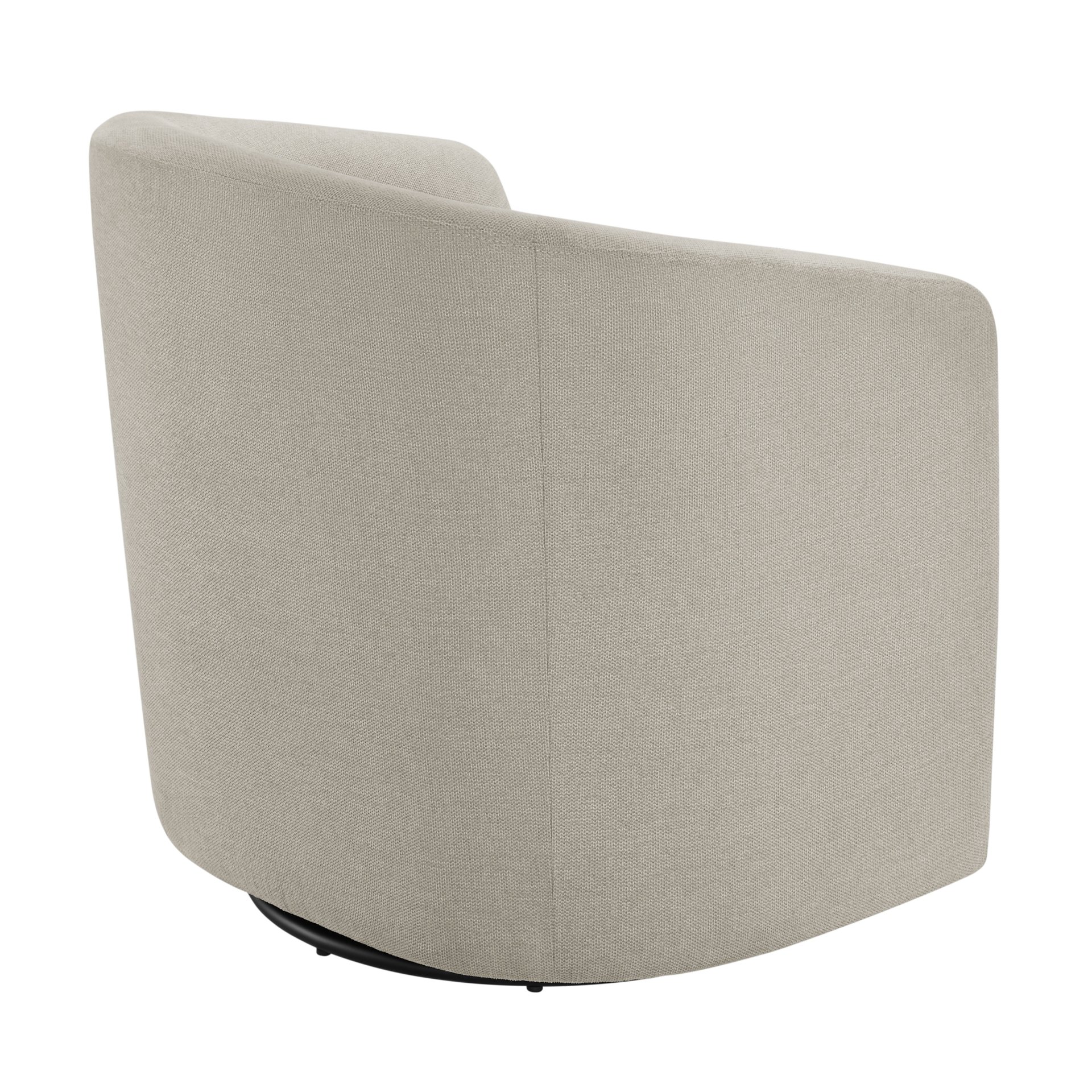 Ardena - Modern Sea Oat Swivel Barrel Chair - Beige - Image 9