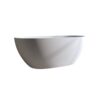 Solid Surface Matte Tub, Solid Surface Soaking Tub, Stone Resin Freestanding Bathtub, Thick Edge Stand Alone Tubs With Overflow, Pop-Up Drain (Oval) - Matte White - Image 12