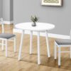 3 Pieces Dining Table Set, Small, Drop Leaf, Contemporary & Modern - White - Image 10
