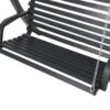 Stylish Larch Wood Swinging Loveseat For Outdoor Relaxation - Gray - Image 7