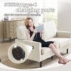 Mid Century Modern Loveseat Sofa With USB, Removable Pillow Cover - Beige - Image 7