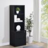 Multifunctional Bookcase With 3 Open Shelves And Secure Locking Mechanism - Black - Image 2