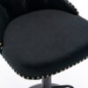 Swivel Velvet Barstools Adjusatble Seat Height, Modern Upholstered Bar Stools With Backs Comfortable Tufted For Home Pub And Kitchen Island (Set of 2) - Black - Image 11