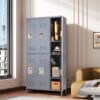 6 Door Lockers With Lock For Employees, Storage Cabinet For Home, Gym, Office, School, Garage - Gray - Image 4