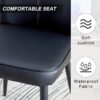 Modern Chair Set 4 Pieces With Vertical Backrest Design For Kitchen And Living Rooms - Black - Image 6