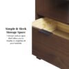 Modern Minimalist Curved Top Nightstand - Brown - Image 2