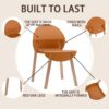 4 Piece Set Of Single Chairs With A Design Combining Modern And Traditional Elements, Durable And Comfortable - Tropical Orange - Image 10