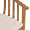 Outdoor Wooden Dining Chairs With Cushions, (Set of 2) - Cream / Teak - Image 10