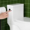 Gloss Tornado Flush 1 Piece Elongated Toilet With Siphonic Side Press, ADA Comfort Chair Height - Gloss White - Image 8